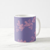 Watercolor Hart Stempels Roze Script Naam Paars Koffiemok (Voorkant rechts)