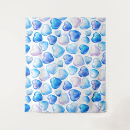 "Watercolor Hart Tapijt voor Gezellige Ruimtes" Wandkleed