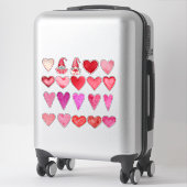 Watercolor Harten en Twee Kabouters Sticker (Koffer)