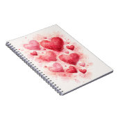 Watercolor Harten Journal Notitieboek (Rechterzijde)