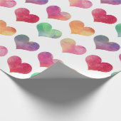 Watercolor Harten - Liefde Cadeaupapier (Hoek)