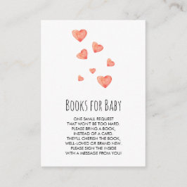 Watercolor Harten Meisje Boeken voor Baby Kaart