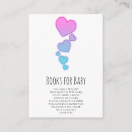 Watercolor Harten Meisjesboeken voor Baby Kaart