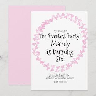 Watercolor Harten Stempel Krans Verjaardag Kaart