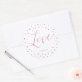 Watercolor Harten Valentijnsdag Cadeau Sticker (Envelop)