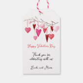 Watercolor Harten Valentijnsdag  Cadeaulabel (Achterkant)