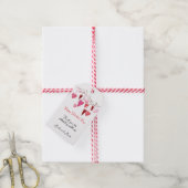 Watercolor Harten Valentijnsdag  Cadeaulabel (Met Touw)