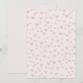 Watercolor Hartpatroon Uitnodiging (Voorkant / Achterkant)