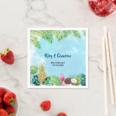 Watercolor Hawaïaans Luau Feestje Servet (Insitu)