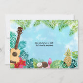 Watercolor Hawaiiaans Luau Feestje Kaart (Achterkant)