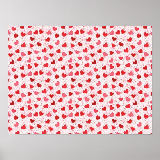 Watercolor Heart Art (2) Poster (Voorkant)