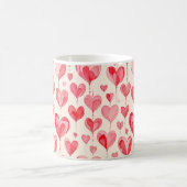 Watercolor Heart Pattern Collection Koffiemok (Center)