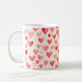 Watercolor Heart Pattern  Koffiemok (Links)