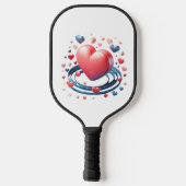 Watercolor Heart Pickleball Padd– Unique Personali Pickleball Paddle (Achterkant)