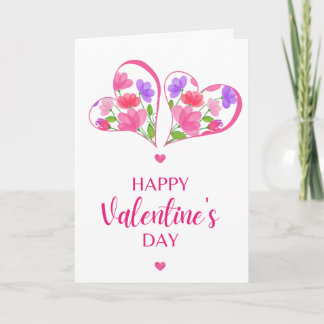 Watercolor Hearts I Love You Romantic Valentine Kaart