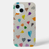 Watercolor Hearts iPhone Case (Achterkant)