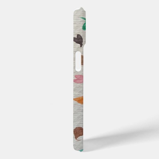 Watercolor Hearts iPhone Case (Achterkant / Rechts)