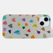 Watercolor Hearts iPhone Case (Achterkant (horizontaal))