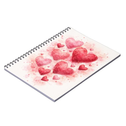 Watercolor Hearts Journal Notitieboek (Linkerzijde)
