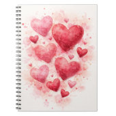 Watercolor Hearts Journal Notitieboek (Voorkant)