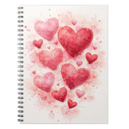 Watercolor Hearts Journal Notitieboek