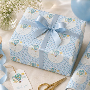 Watercolor Heet Luchtballon Kind 5e Verjaardagsfee Cadeaupapier