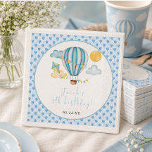Watercolor Heet Luchtballon Kind 5e Verjaardagsfee