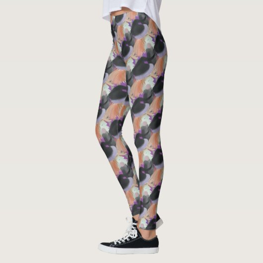 Watercolor Heks Herhalend Patroon Leggings (Links)