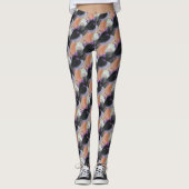 Watercolor Heks Herhalend Patroon Leggings (Voorkant)