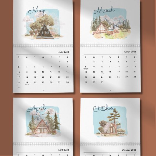 Watercolor Helder & Opgewekt 2026 Planner Kalender