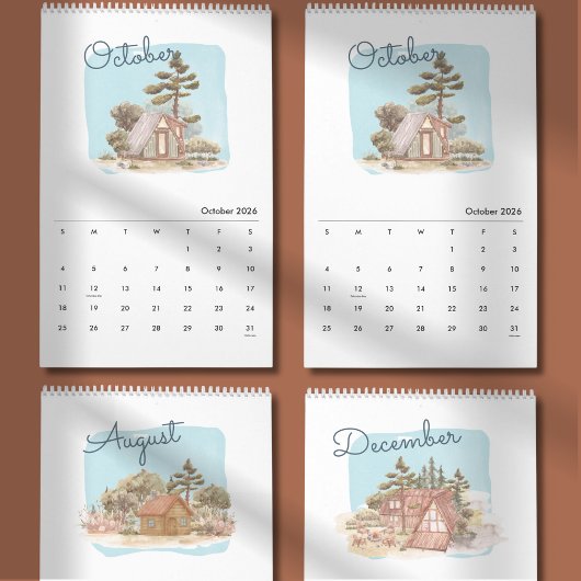 Watercolor Helder & Opgewekt 2026 Planner Kalender