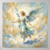 Watercolor Hemelse Engel Poster (Voorkant)
