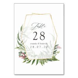 Watercolor Herbarium Geometrische Trouwkaart Kaart