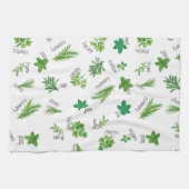 Watercolor Herbs Kitchen Hand Towel Theedoek (Horizontaal)