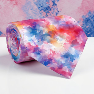 Watercolor Heren Zakdoek Stropdas