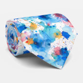 Watercolor Heren Zakdoek Stropdas (Opgerold)