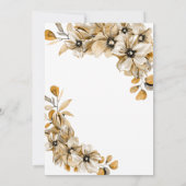 Watercolor Herfst Bloem Bruiloft Save The Date (Achterkant)