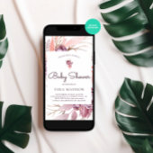 Watercolor Herfst Bloemen Baby Shower Kaart