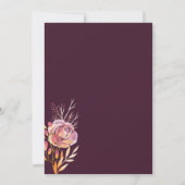 Watercolor Herfst Bloemen Baby Shower Kaart (Achterkant)