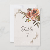 Watercolor Herfst Bloemen Kaart (Achterkant)