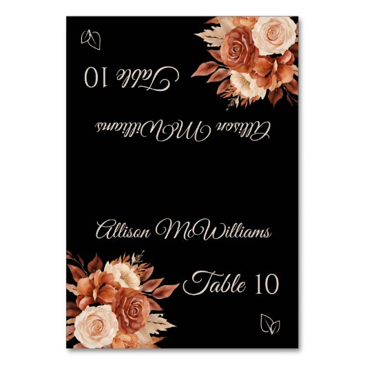 Watercolor Herfst Elegantie-Vegetarisch Icoon- Kaart (Voorkant)