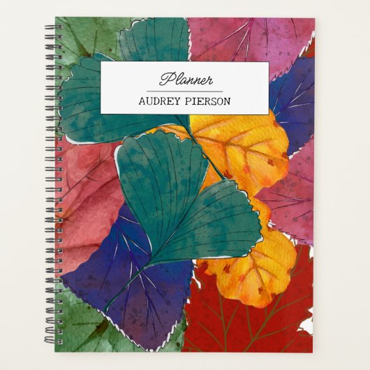 Watercolor herfst en herfst bloemstuk planner (Voorkant)