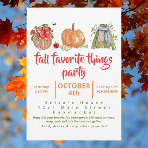 Watercolor Herfst Favoriete Dingen Feest