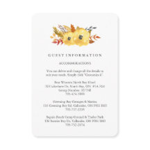 Watercolor Herfst Gastinformatie Kaarten