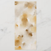 Watercolor Herfst Geel & Wit Bloem Motief Lijst Menu (Achterkant)