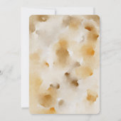 Watercolor Herfst Geel & Wit Bloemenframe Kaart (Achterkant)