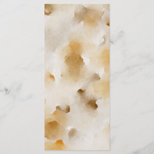 Watercolor Herfst Geel & Wit Bloemenframe Menu (Achterkant)