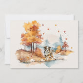 Watercolor Herfst Hond Ontwerp- Australian Shepher Kaart (Voorkant)