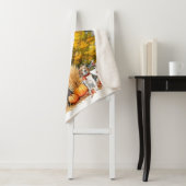 Watercolor Herfst Hond Ontwerp - Beagle Sherpa Deken (In situ)