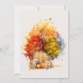 Watercolor Herfst Hond Ontwerp - Golden Retriever Kaart (Voorkant)